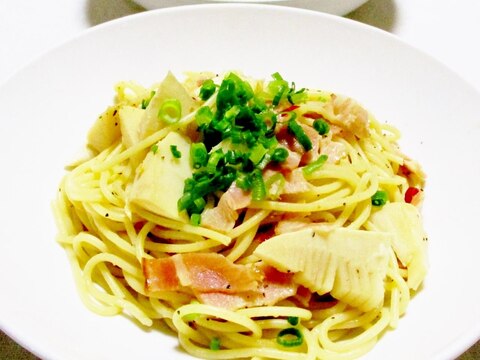 しゃきしゃき美味しい♪たけのこの和風パスタ